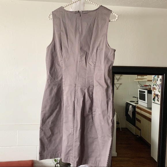 Boden Chino Tunic Dress in Dark Gray - Picture 4 of 4